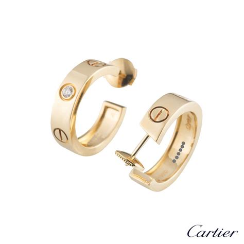 cartier love earrings full diamond.